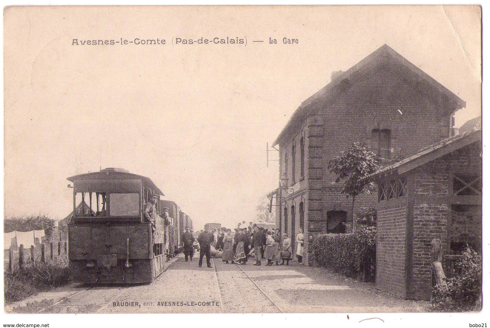 3551 - Avesnes Le Comte ( 62 ) - La Gare - Baudier édit. - - Avesnes Le Comte