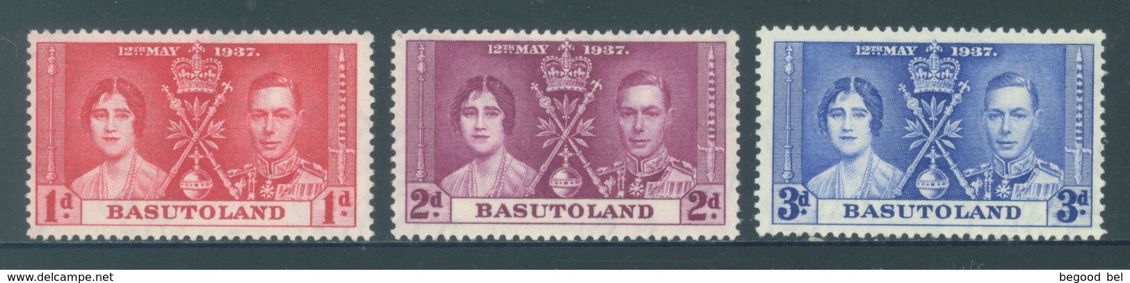 BASUTOLAND - MNH/**. - 1937 - CORONATION - Yv 15-17 -  Lot 18417 - 1933-1964 Colonie Britannique