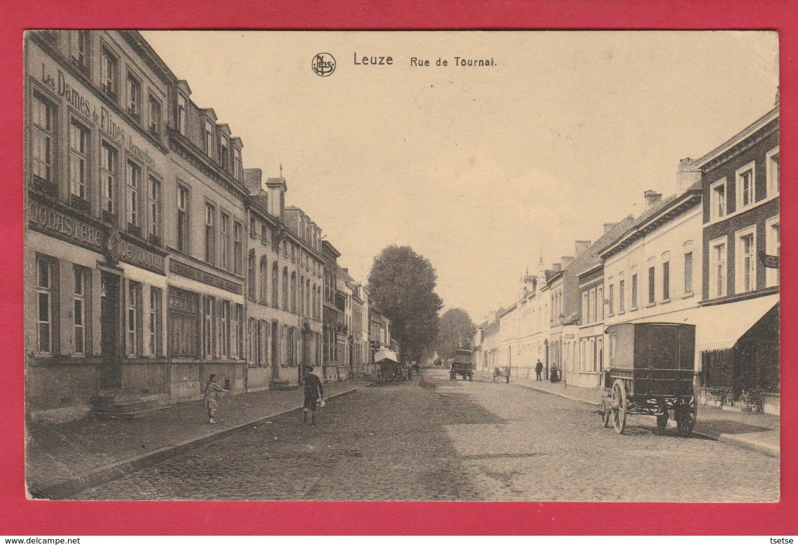 Leuze - Rue De Tournai ... Attelage - 1920 ( Voir Verso ) - Leuze-en-Hainaut