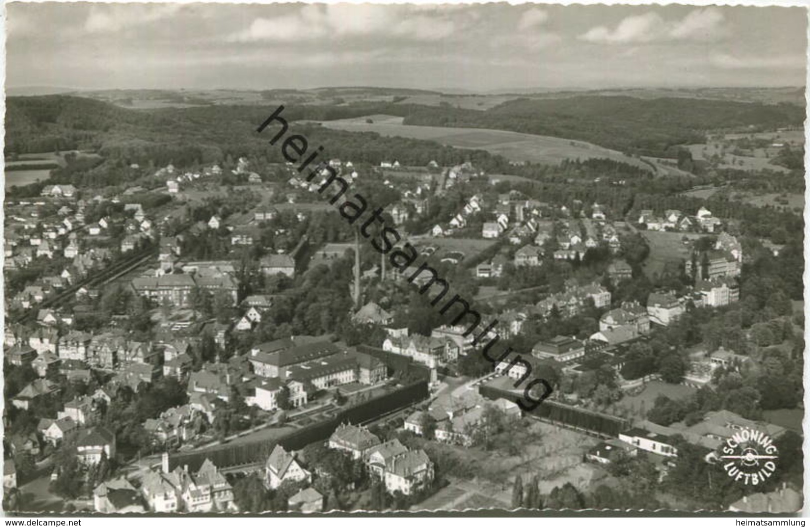 Bad Salzuflen - Luftaufnahme - Foto-AK 50er Jahre - Verlag Schöning & Co Lübeck - Bad Salzuflen