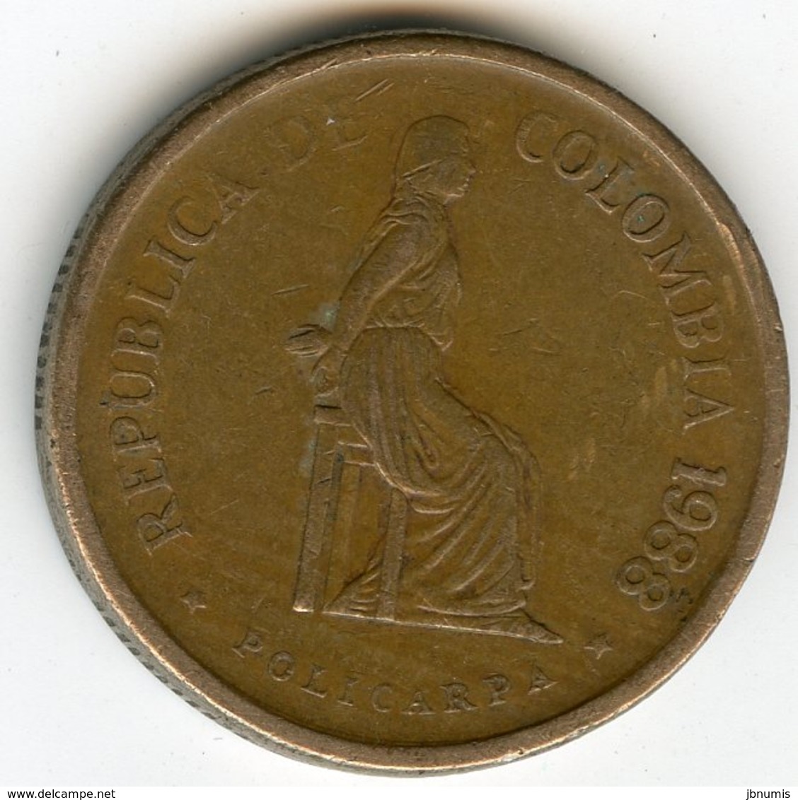 Colombie Colombia 5 Pesos 1988 Date Inversée KM 268 - Kolumbien