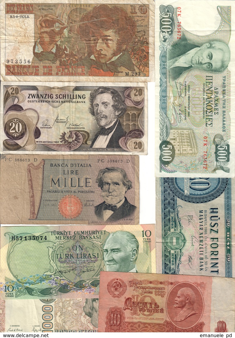 Europe Lot Of 8 Old Banknotes - Altri – Europa