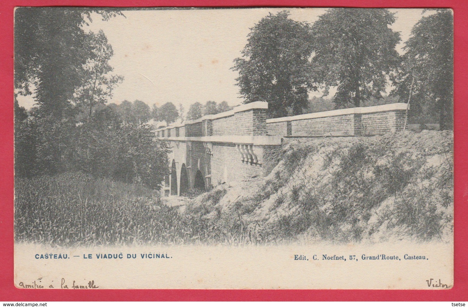 Casteau - Le Viaduc Du Vicinal  - 1908 ( Voir Verso ) - Soignies