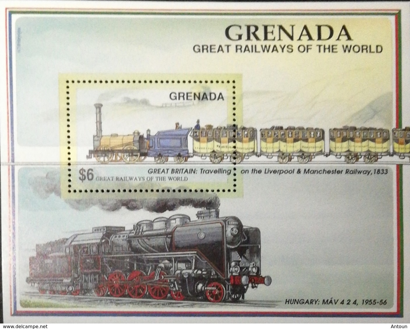 Grenada 1991-92 Railways Of The World S/S - Grenada (1974-...)