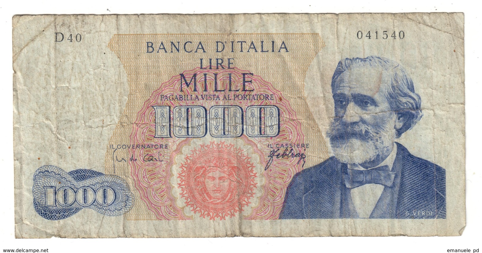 Italy 1000 Lire 20/05/1965 - 1000 Lire