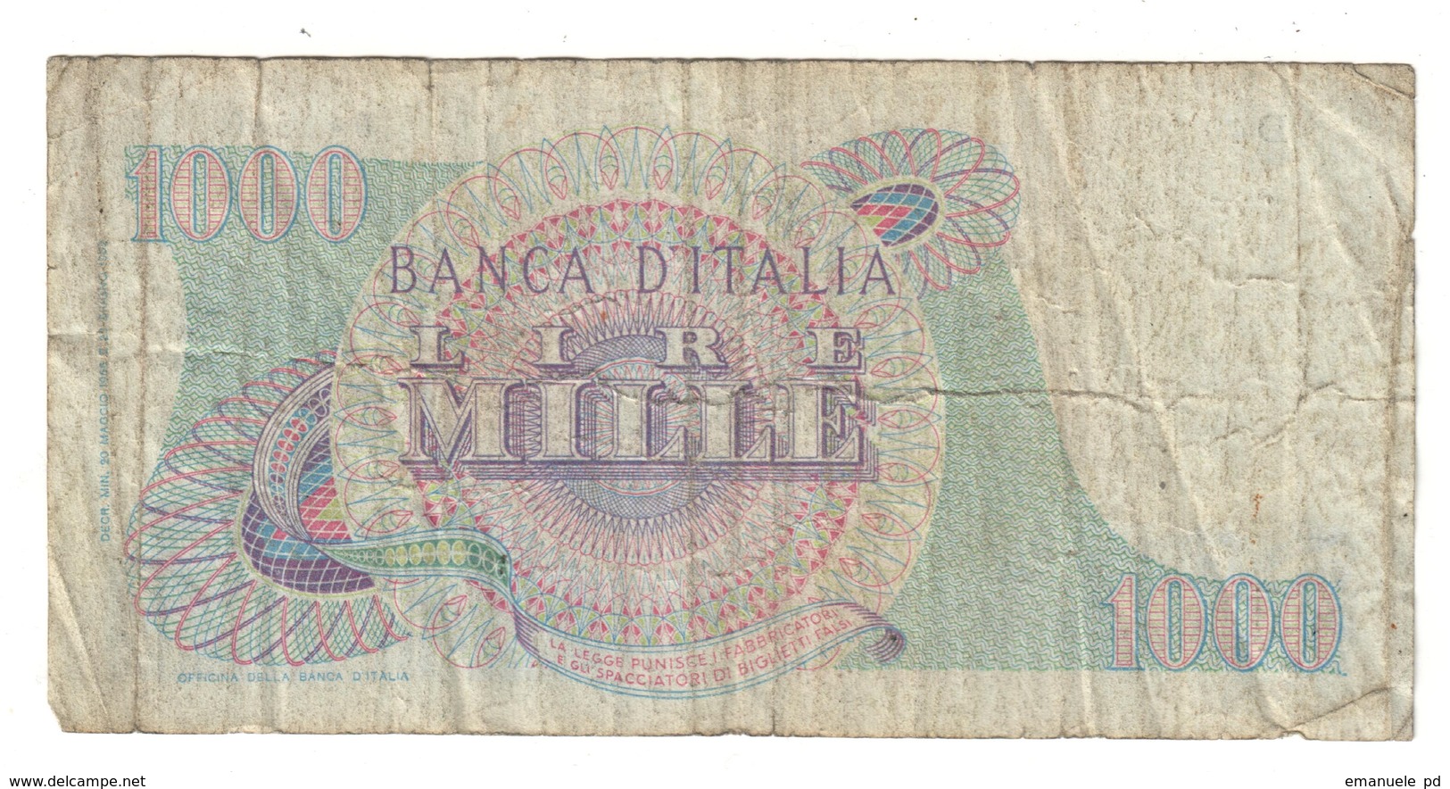 Italy 1000 Lire 20/05/1965 - 1000 Lire