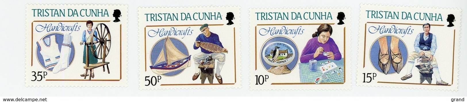 Tristan Da Cunha-1988-Pingouin,maquette De Bateau,filature-YT 424/7***MNH - Pingouins & Manchots