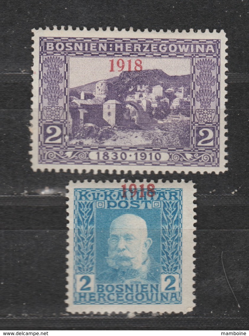 Bosnie-Herzegovine  1918  N° 141 / 42  Neuf X Série Compléte - Bosnie-Herzegovine