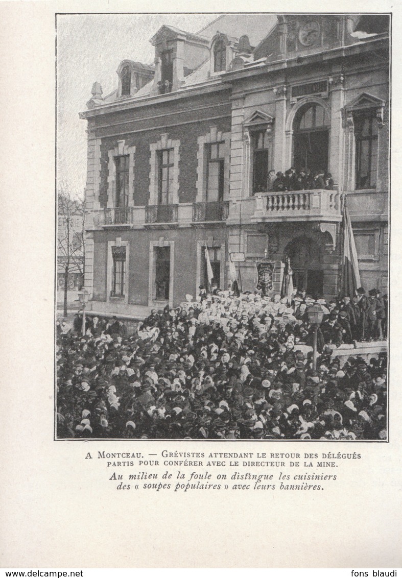 1901 - Iconographie - Montceau-les-Mines (Saône-et-Loire) - Les Grèvistes - FRANCO DE PORT - Non Classés