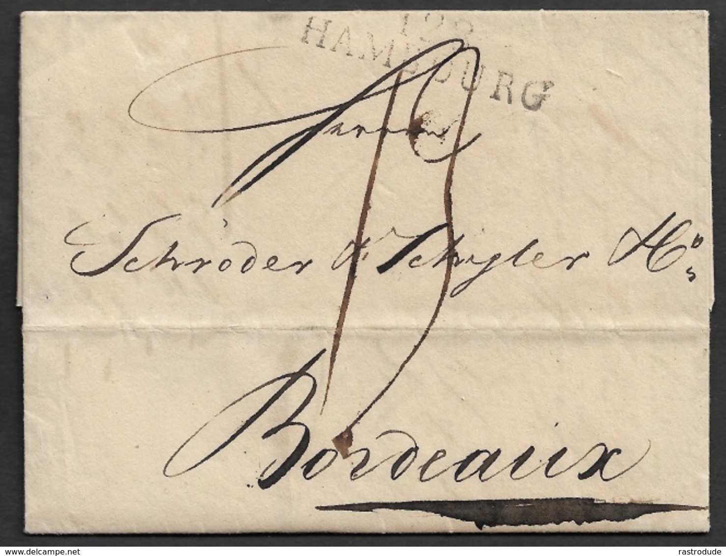 1812 - LAC - DEP. CONQUIS - 128 HAMBOURG ( BOUCHES-DE-L'ELBE ) A BORDEAUX - 1792-1815: Départements Conquis