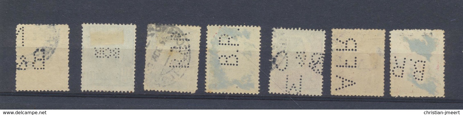 Roumanie  Perfins - Perforés  7 Timbres - Collections