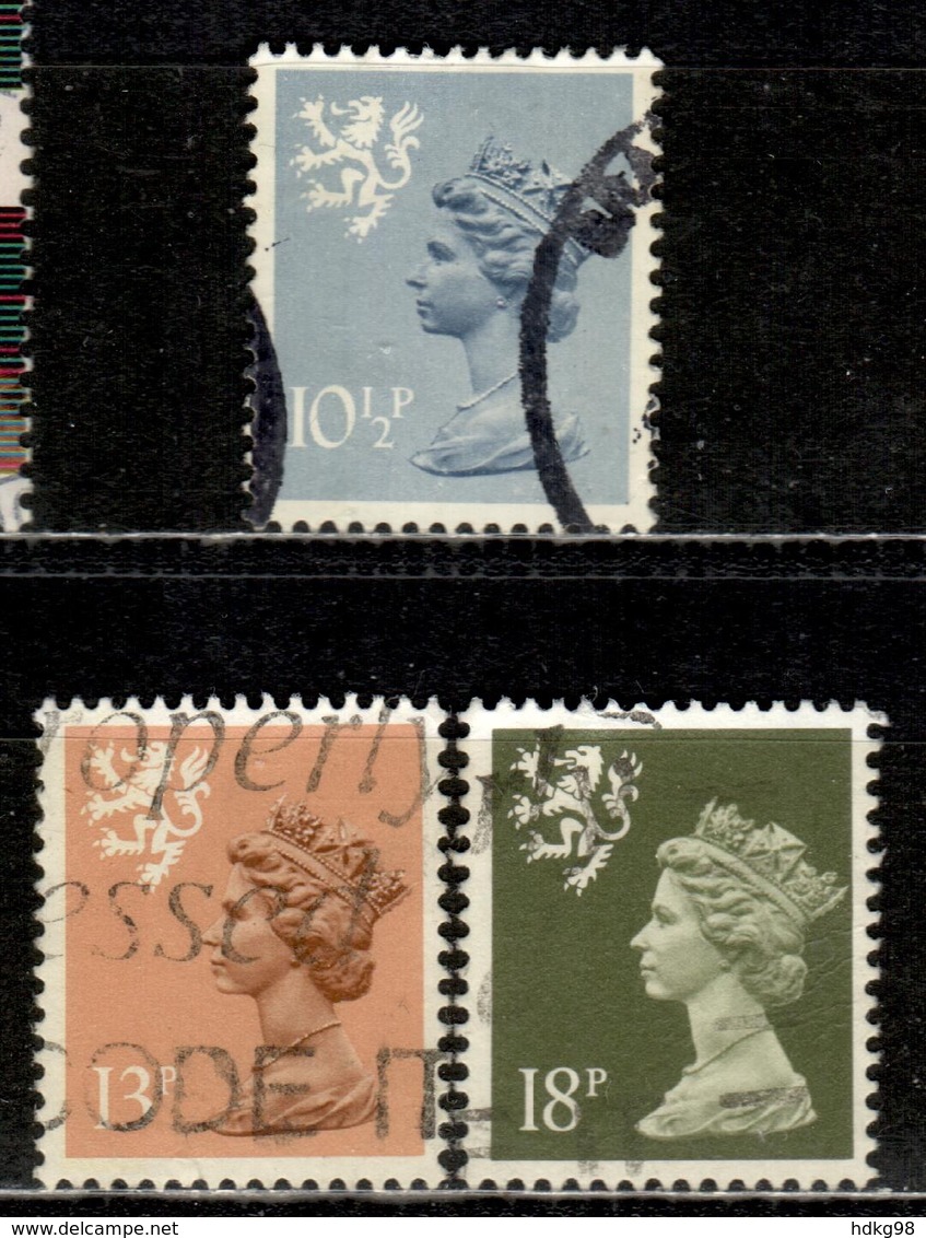 GB+ Schottland 1978 1984 1987 Mi 28 43 48 Elisabeth II. - Schottland