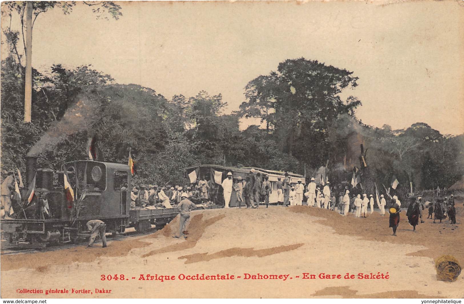 Dahomey - Topo / 107 - En Gare De Sakété - Dahomey