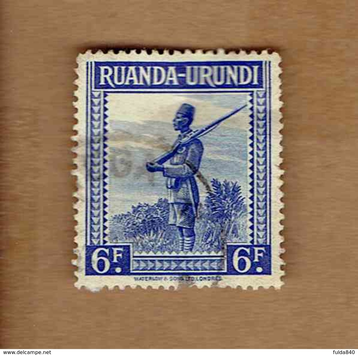 Ruanda-Urundi.(COB-OBP)  1942 - N°142 *PALMIERS, SUJETS DIVERS*    6,00F  Oblitéré - Oblitérés