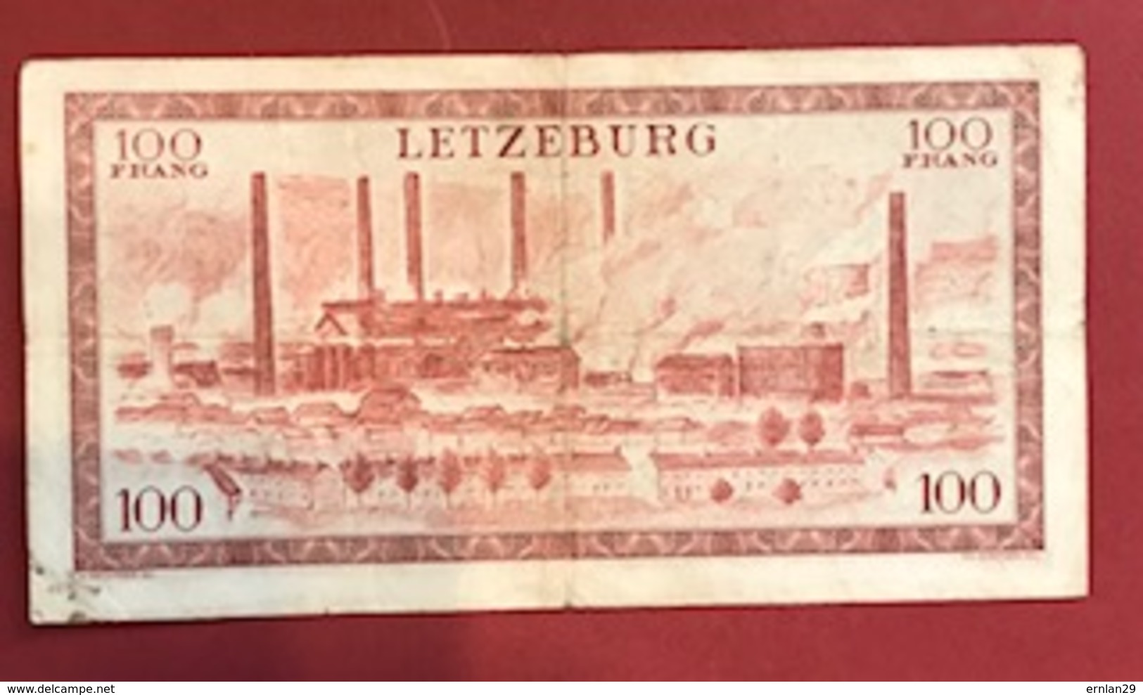 Luxembourg Billet De Banque Charlotte 100 Francs 1956 - Lussemburgo