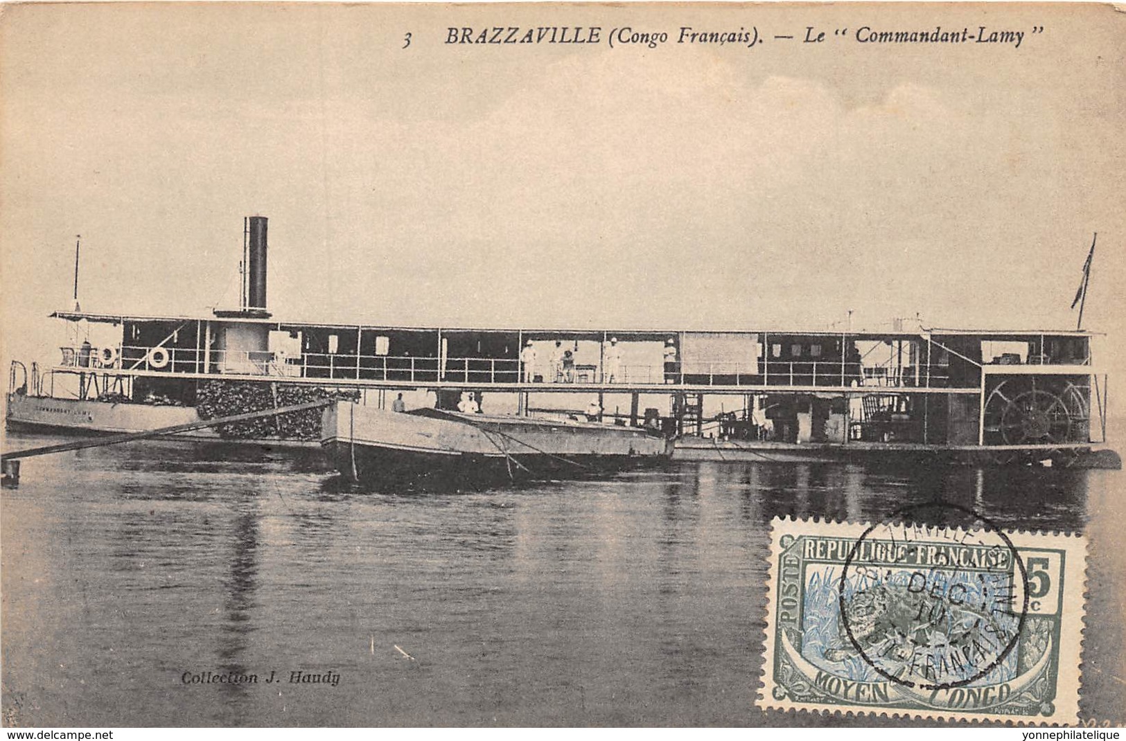 Congo - Brazzaville / 24 - Le Commandant Lamy - Bateau - Belle Oblitération - Brazzaville