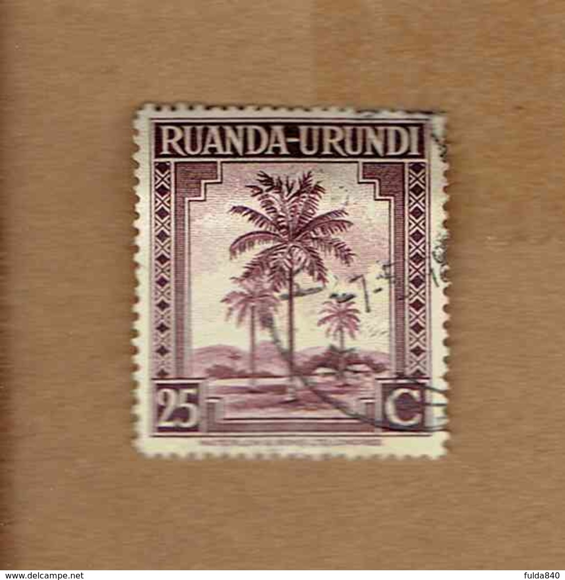 Ruanda-Urundi.(COB-OBP)  1942 - N°130  *PALMIERS, SUJETS DIVERS*    20c  Oblitéré - Oblitérés