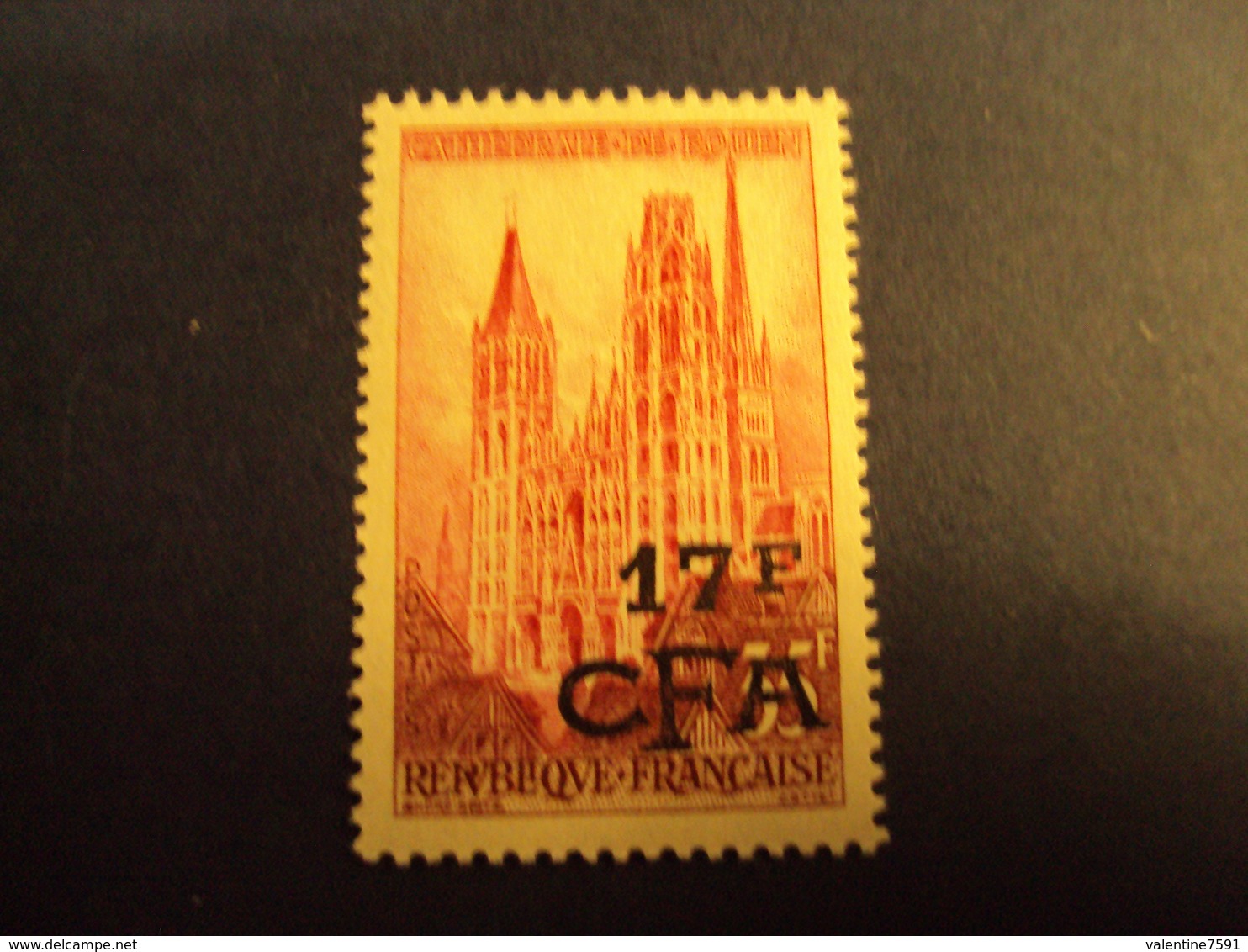 1954-CFA- Timbre N°338     " Cathedrale       "   Neuf,   Charniere  Cote  2     Net     0.65 - Neufs