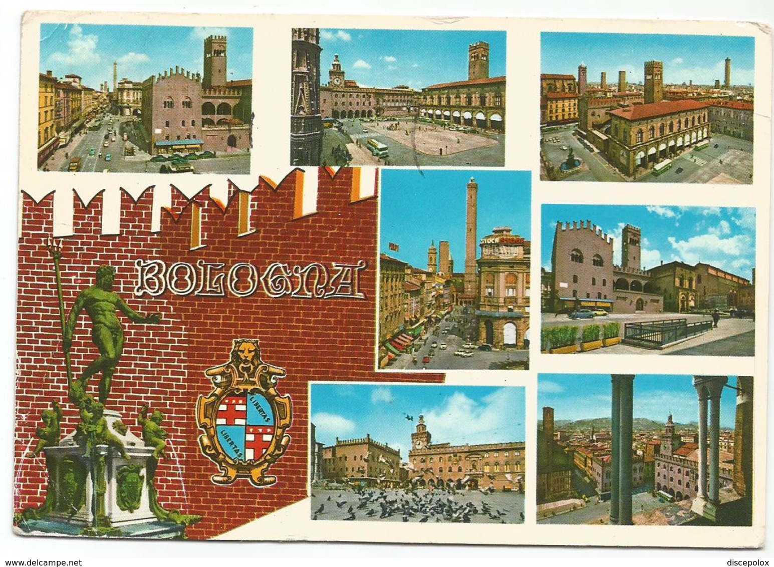 V3139 Bologna - Panorama Vedute Multipla - Stemma Cittadino / Viaggiata 1973 - Bologna