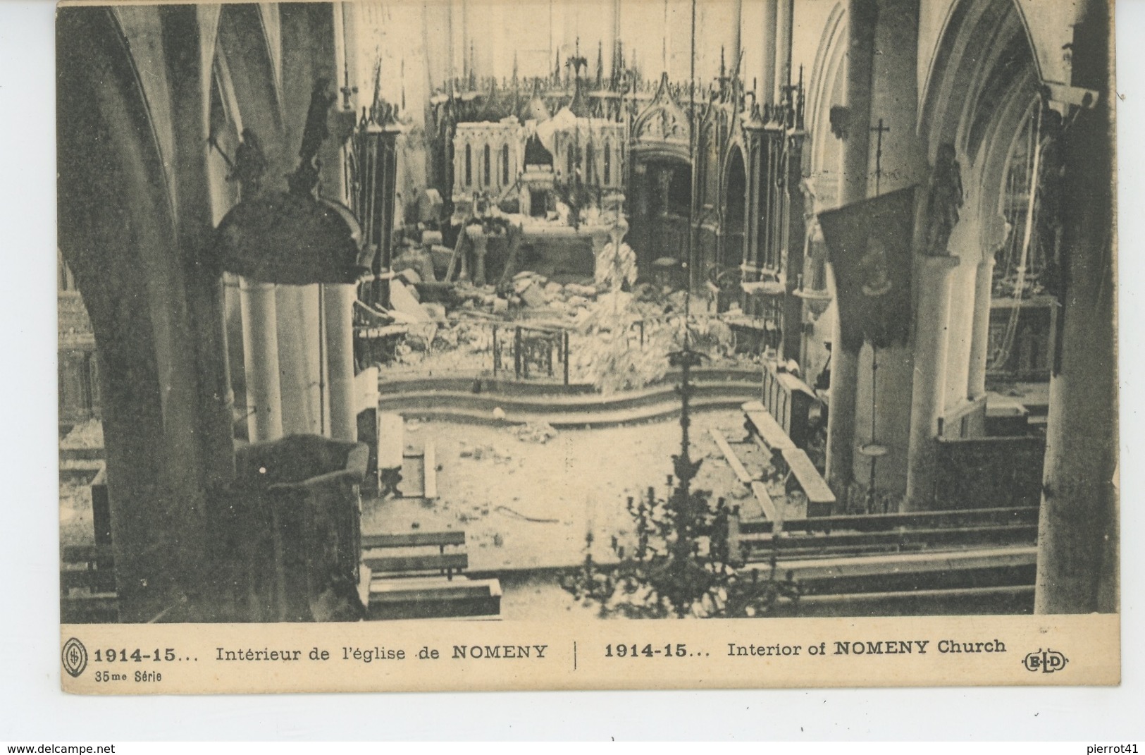 GUERRE 1914-18 - Intérieur De L'Eglise De NOMENY - Nomeny