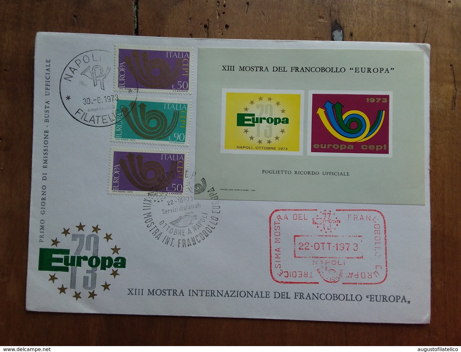 REPUBBLICA - Europa CEPT 1973 - Foglietto Ricordo Ufficiale + Spese Postali - FDC