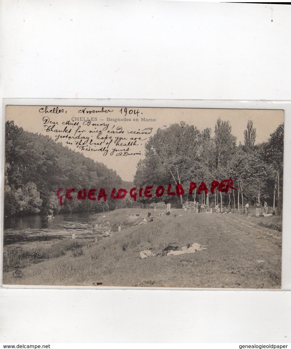 77- CHELLES - BAIGNADES EN MARNE - CARTE PRECURSEUR - Chelles