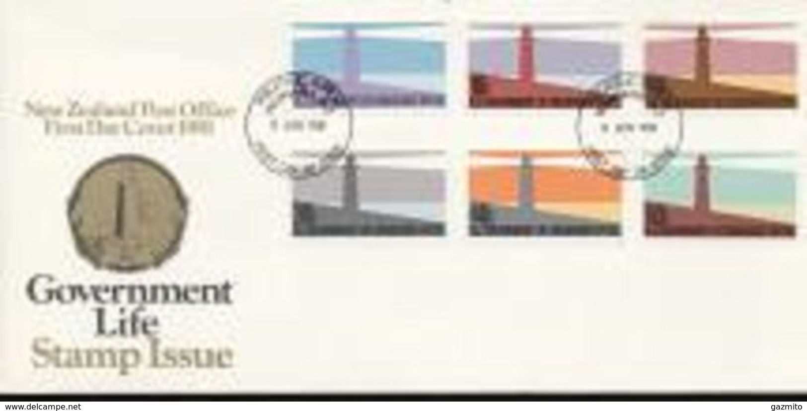 New Zeland 1981, Lighthouses, 6val In FDC - FDC