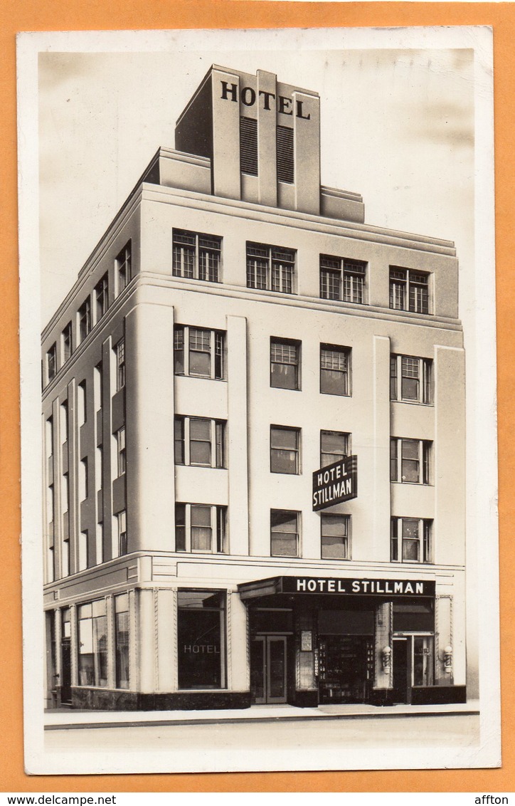 Long Beach Cal Hotel Stillman 1940 Real Photo Postcard - Long Beach