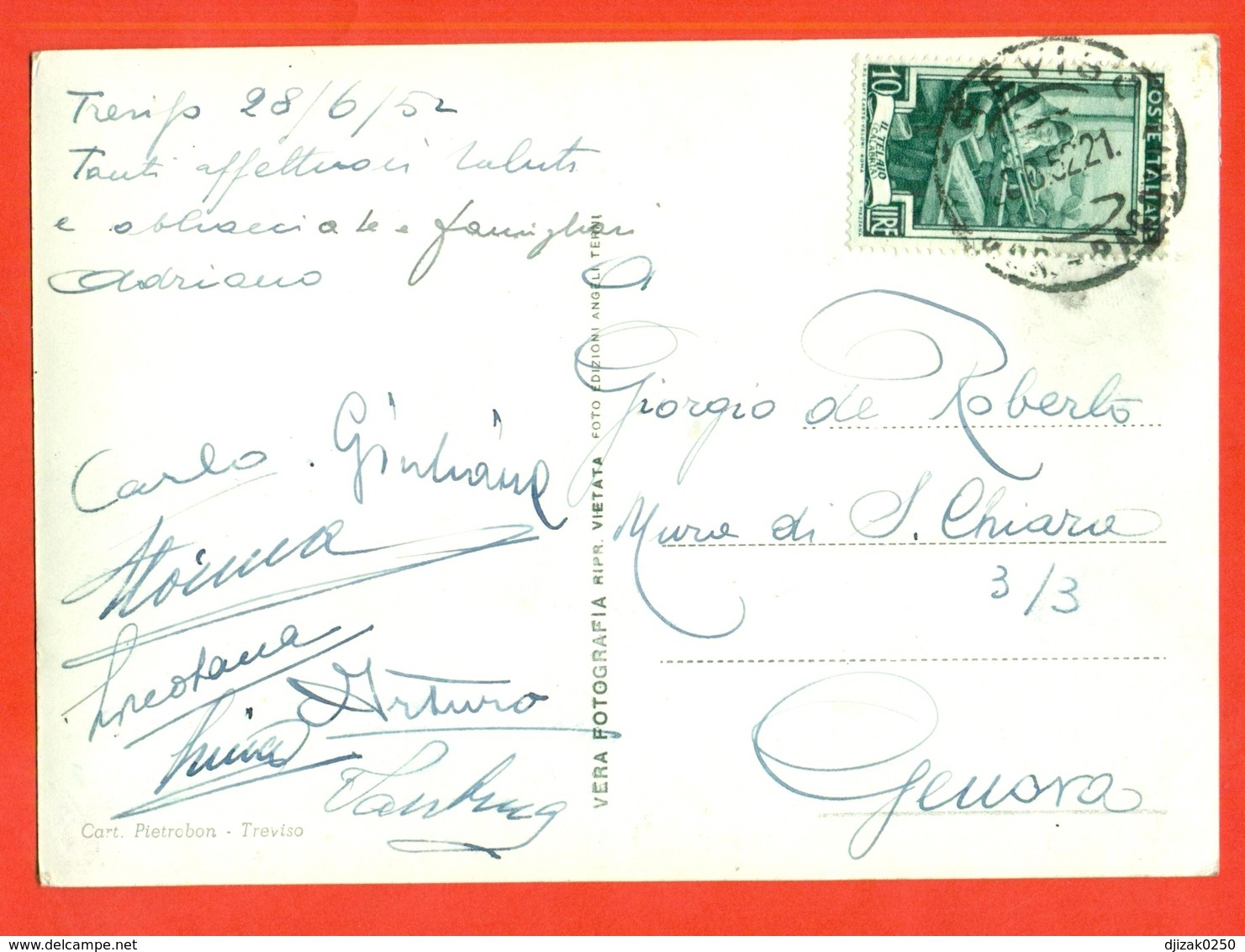 Italia 1952.Postcard Passed Mail. - Sukkulenten