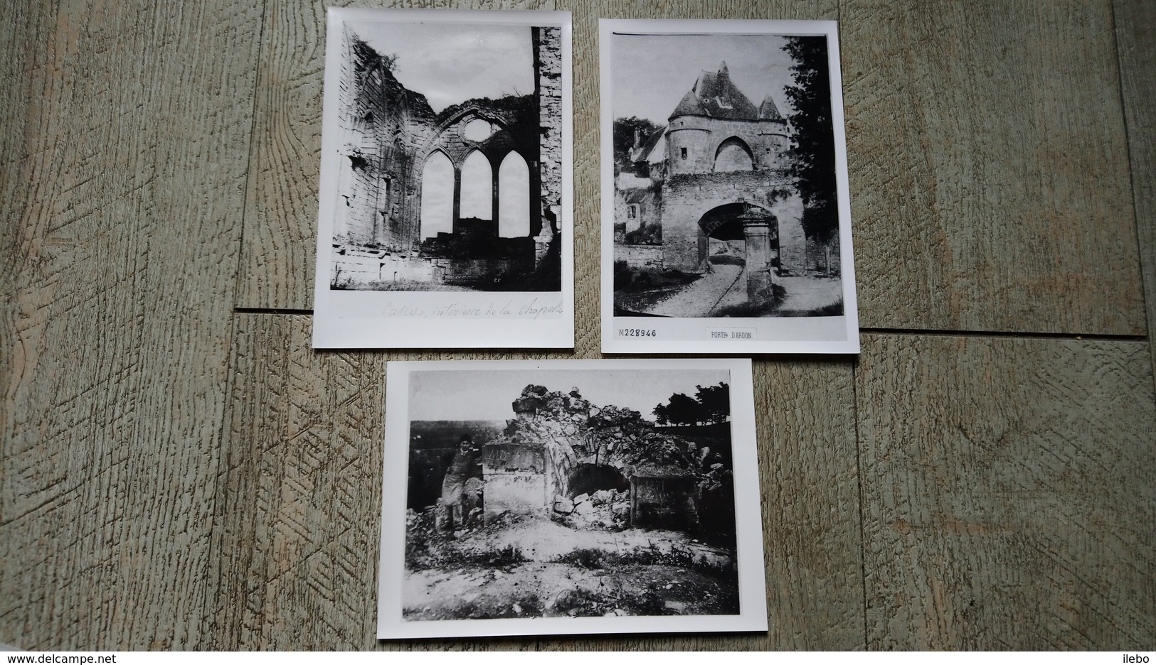 3 Photos  Environs De Laon Ruines Chateau Presles Porte D'ardon Guerre 1870 Documents Archive - Plaatsen