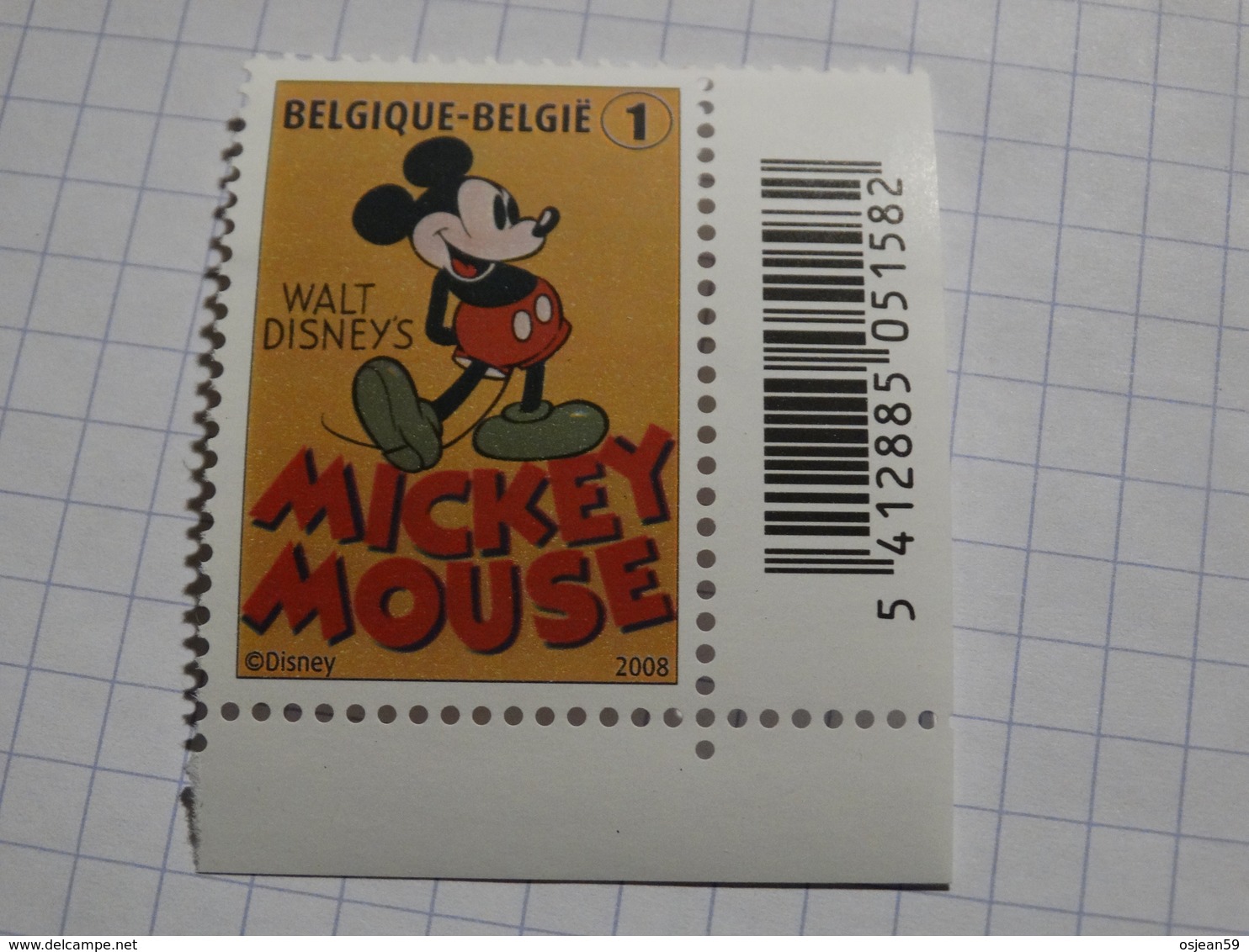 Belgié 2008-Mickey Mouse Neuf**. - Philabédés