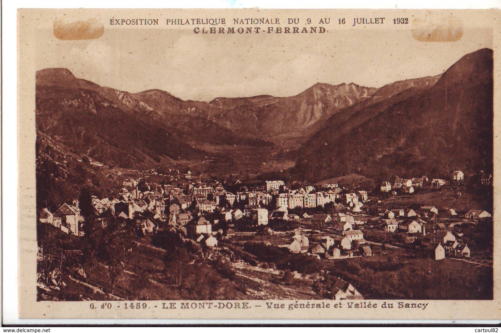 5 P 15 C Semeuse Repiquage Expo Philatélique Clermont Ferrand 1932 Très Bel état - Cartes Postales Types Et TSC (avant 1995)