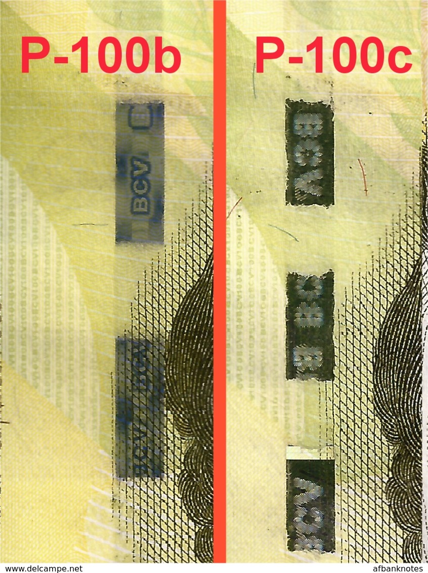 VENEZUELA       100,000 Bolívares       P-100[c]       13.12.2017       UNC  [ 100000 ] - Venezuela