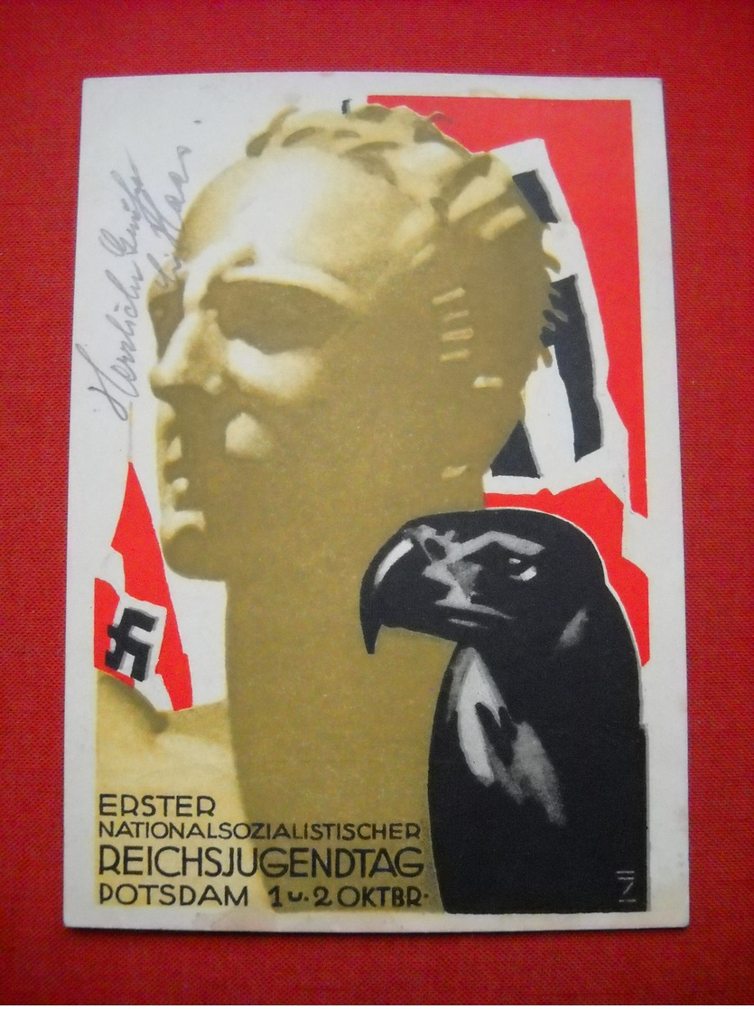 HJ-Hohlwein-Karte "Reichsjugendtag In Potsdam 1933", Gelaufen - Briefe U. Dokumente