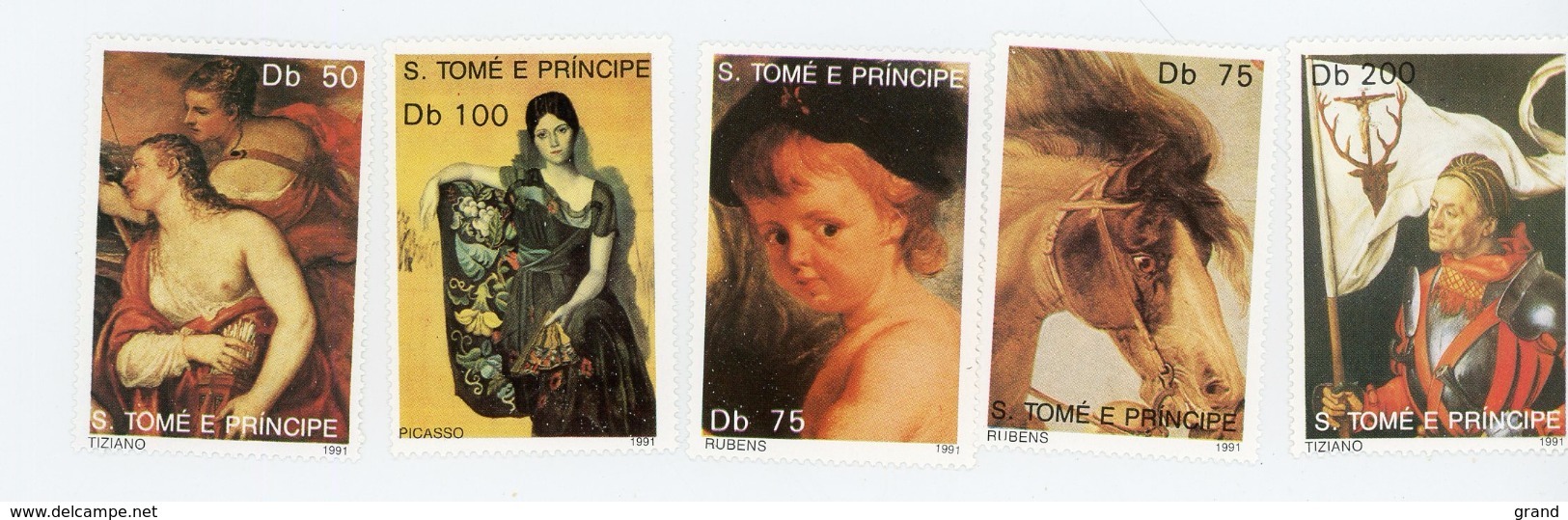 Sao Tome 1991-Rubens(cheval),Picasso,Titien MI 1253/59***mnh***MNH- - Sao Tome Et Principe