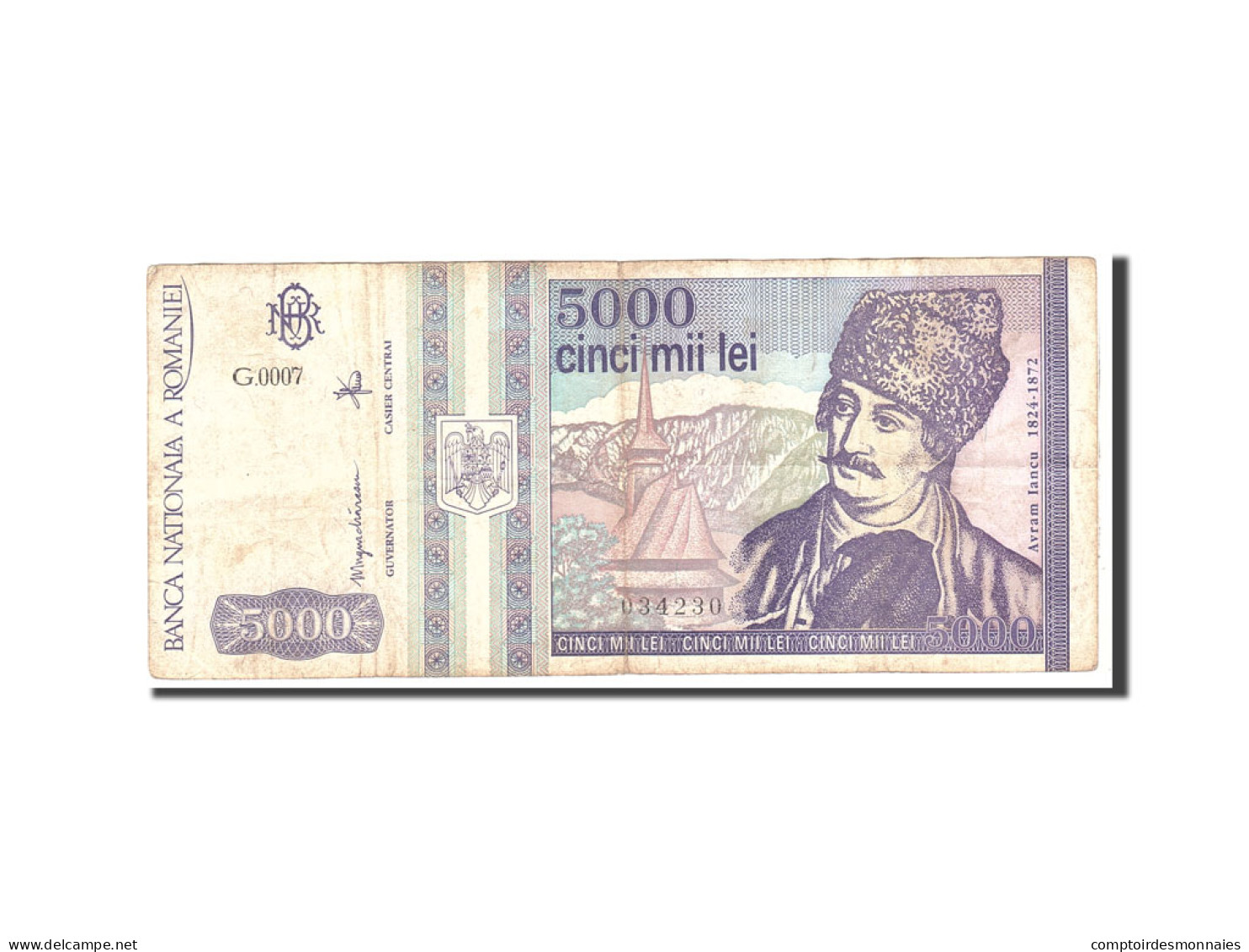 Billet, Roumanie, 5000 Lei, 1993, Mai 1993, KM:104a, TB - Roumanie