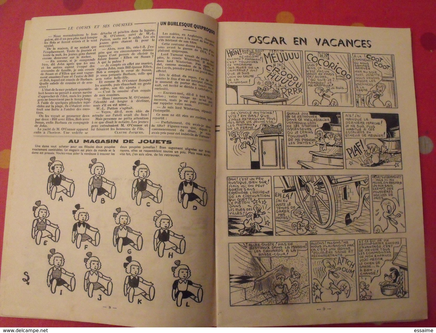 Fillette N° Spécial De Vacances 1954. 48 Pages - Fillette