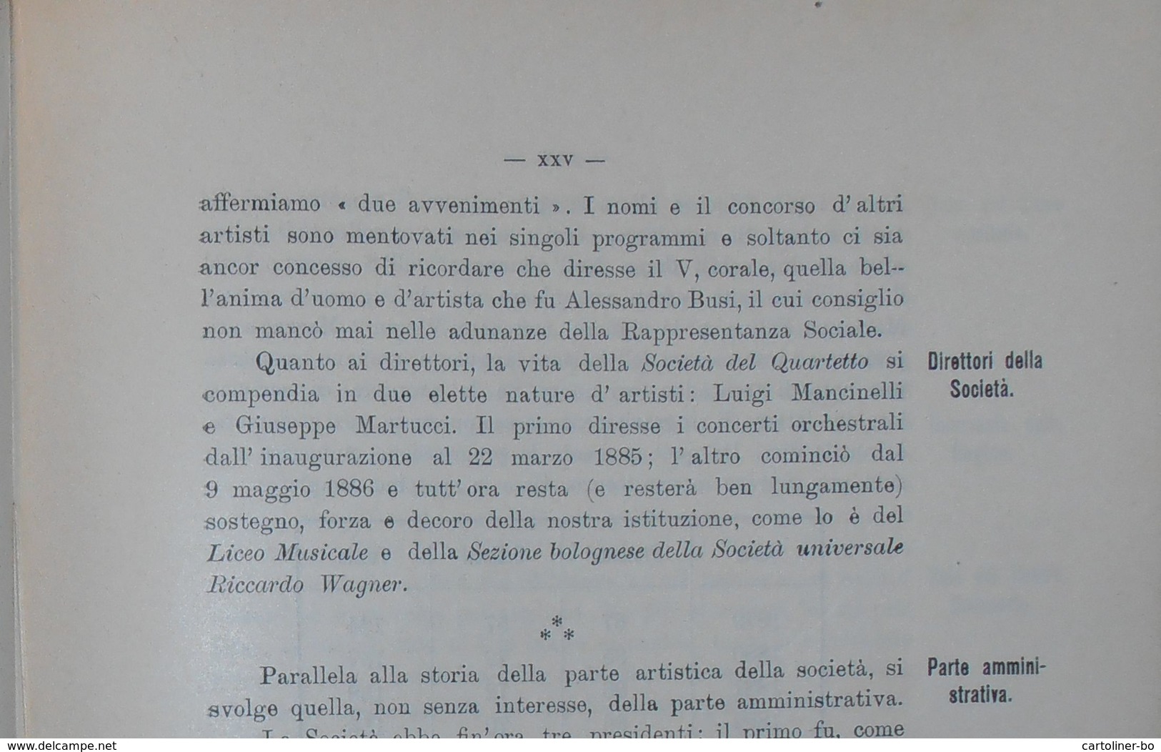 Bologna, 1897 Società Del Quartetto, I Primi Cento Concerti - Cinema & Music