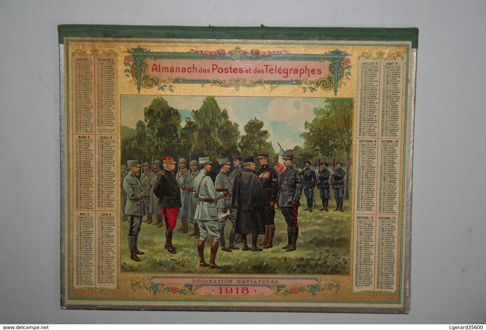 Almanach Des Postes  - 1918   (   Illustration Militaires - Décoration D'Aviateurs ) - Grand Format : 1901-20