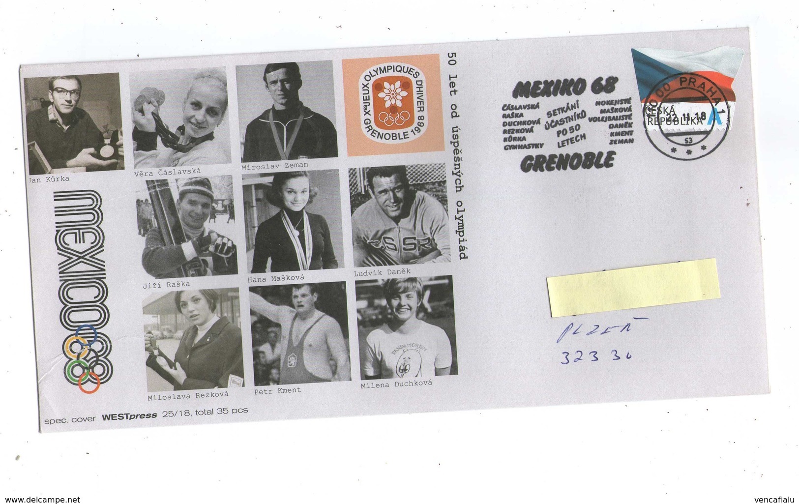 Czech Republic 2018 - 50 Years For Successful Czechoslovakia Sportmans, Special Cover And Cancellation, Postage Used - Zomer 1968: Mexico-City