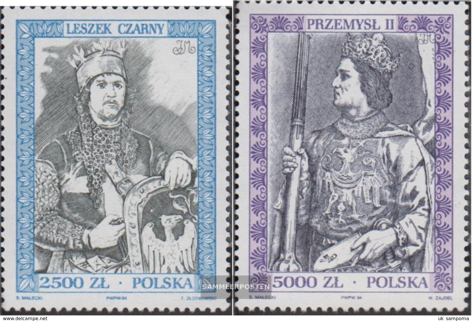 Poland 3484-3485 (complete.issue.) Fine Used / Cancelled 1994 Rulers - Used Stamps