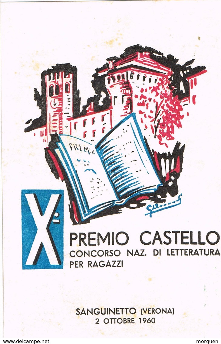 30684. Postal SANGUINETTO (Vr) (Italia) 1960. XIX Premio Castello - 1961-70: Marcofilia