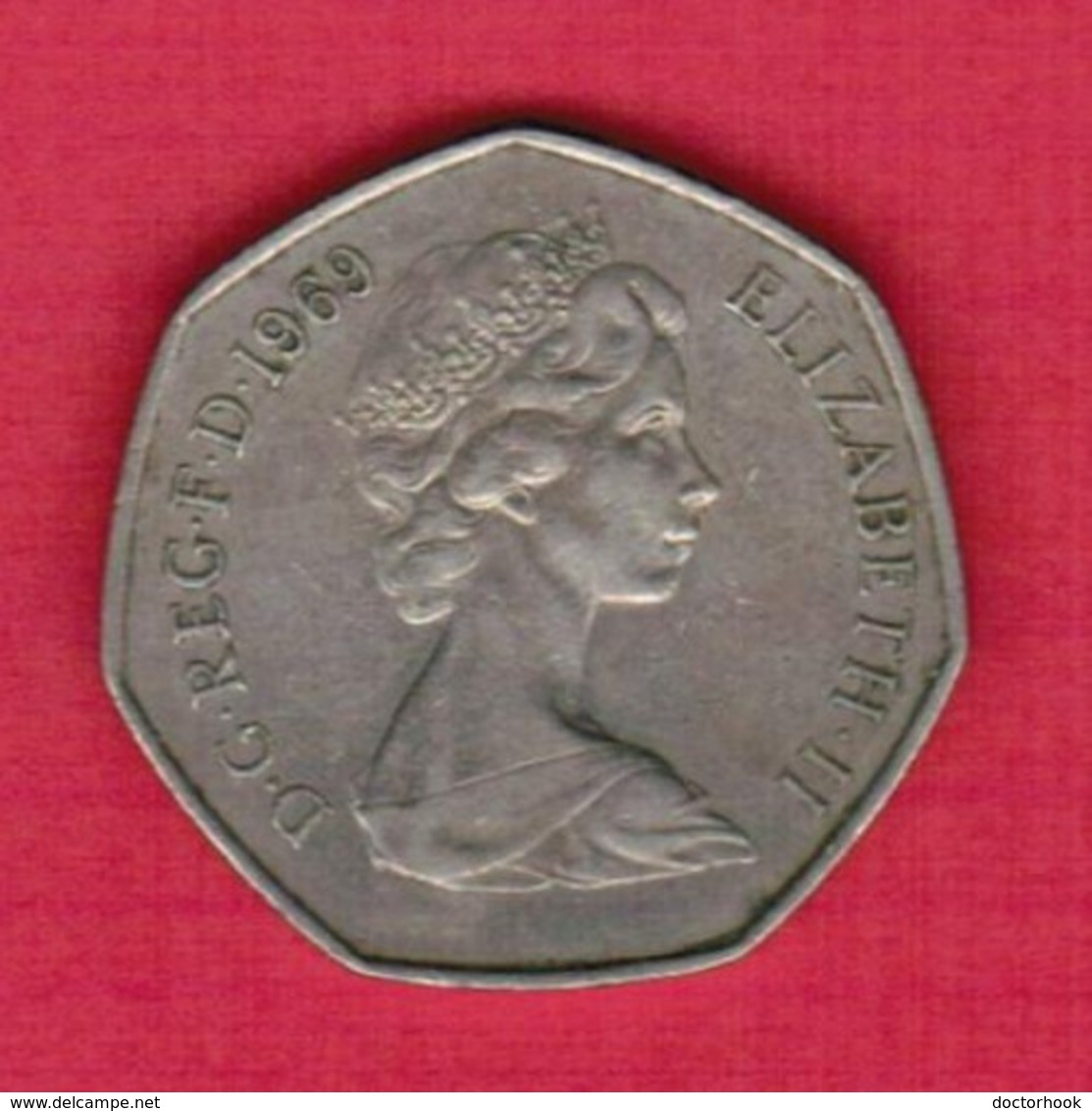 GREAT BRITAIN   50 NEW PENCE 1969  (KM # 913) #5181 - Autres & Non Classés