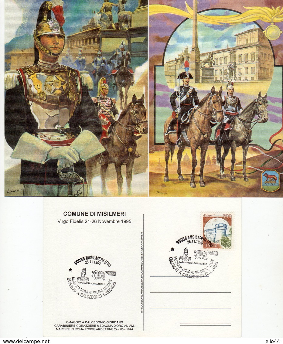 Misilmeri (PA) - Omaggio Al Carabiniere Calcedonio Giordano - Medaglia D'Oro Al V.M. Martire Alle Fosse Ardeatine '44 - - Patriottiche