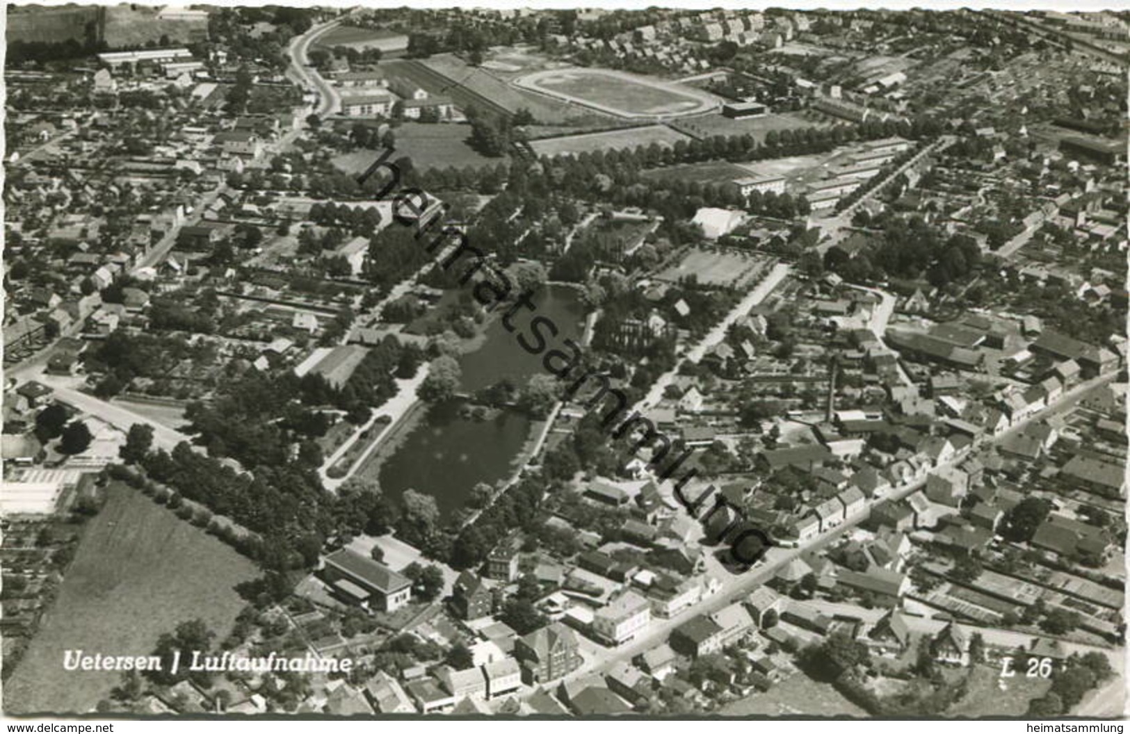 Uetersen - Foto-AK - Luftaufnahme - Verlag Ferd. Lagerbauer & Co Hamburg - Uetersen