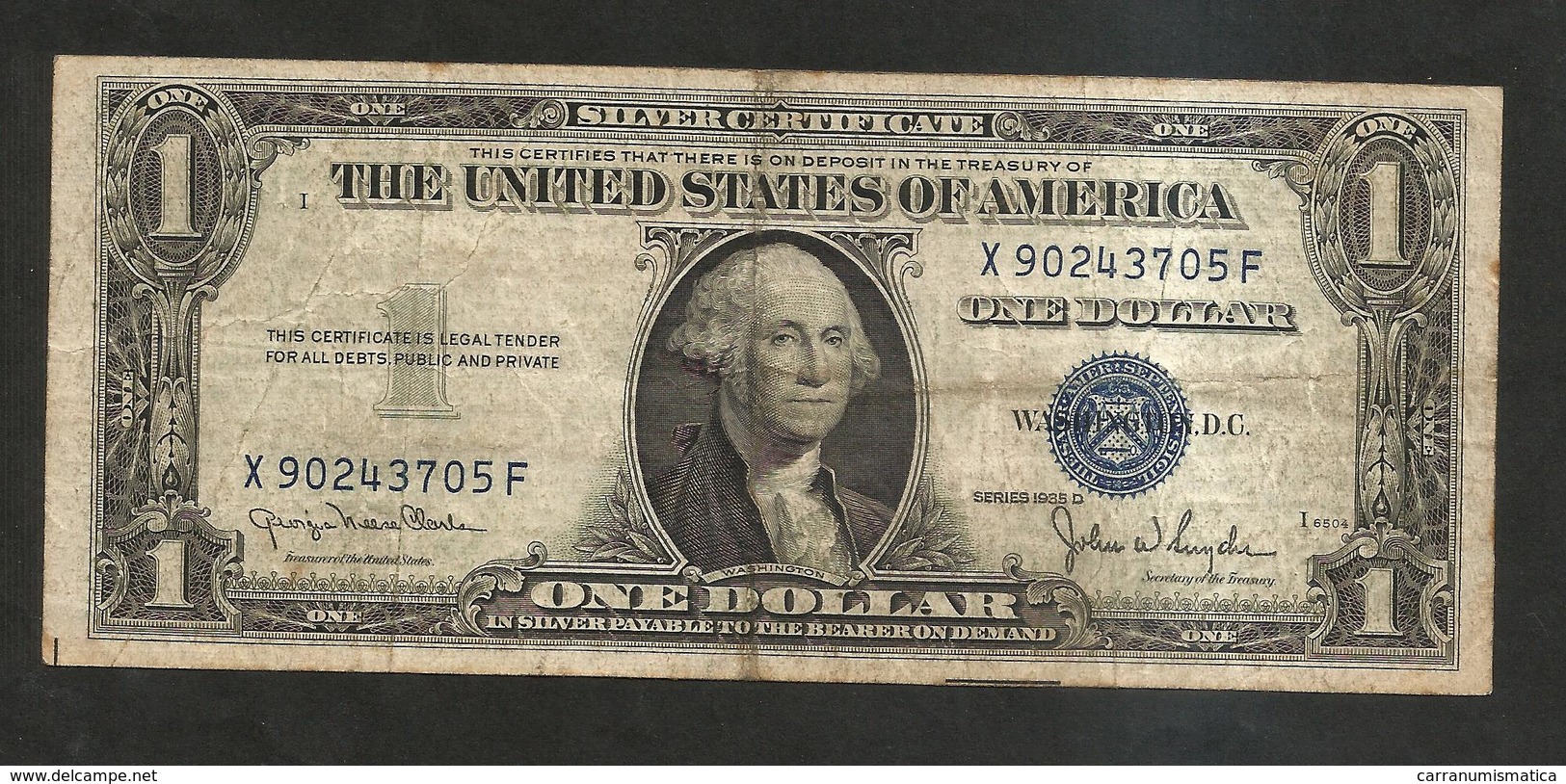 U.S.A. - SILVER CERTIFICATE - 1 DOLLAR (SERIES 1935 D) - Certificats D'Argent (1928-1957)