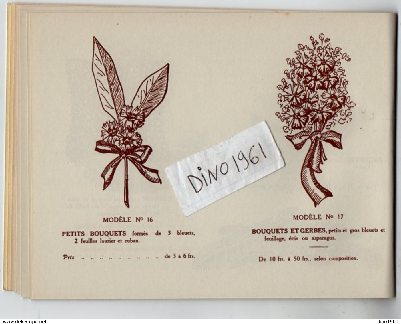 VP13.514 - MILITARIA - PARIS 1935 - Document commercial de l'Association le ¨ LE BLEUET DE FRANCE ¨