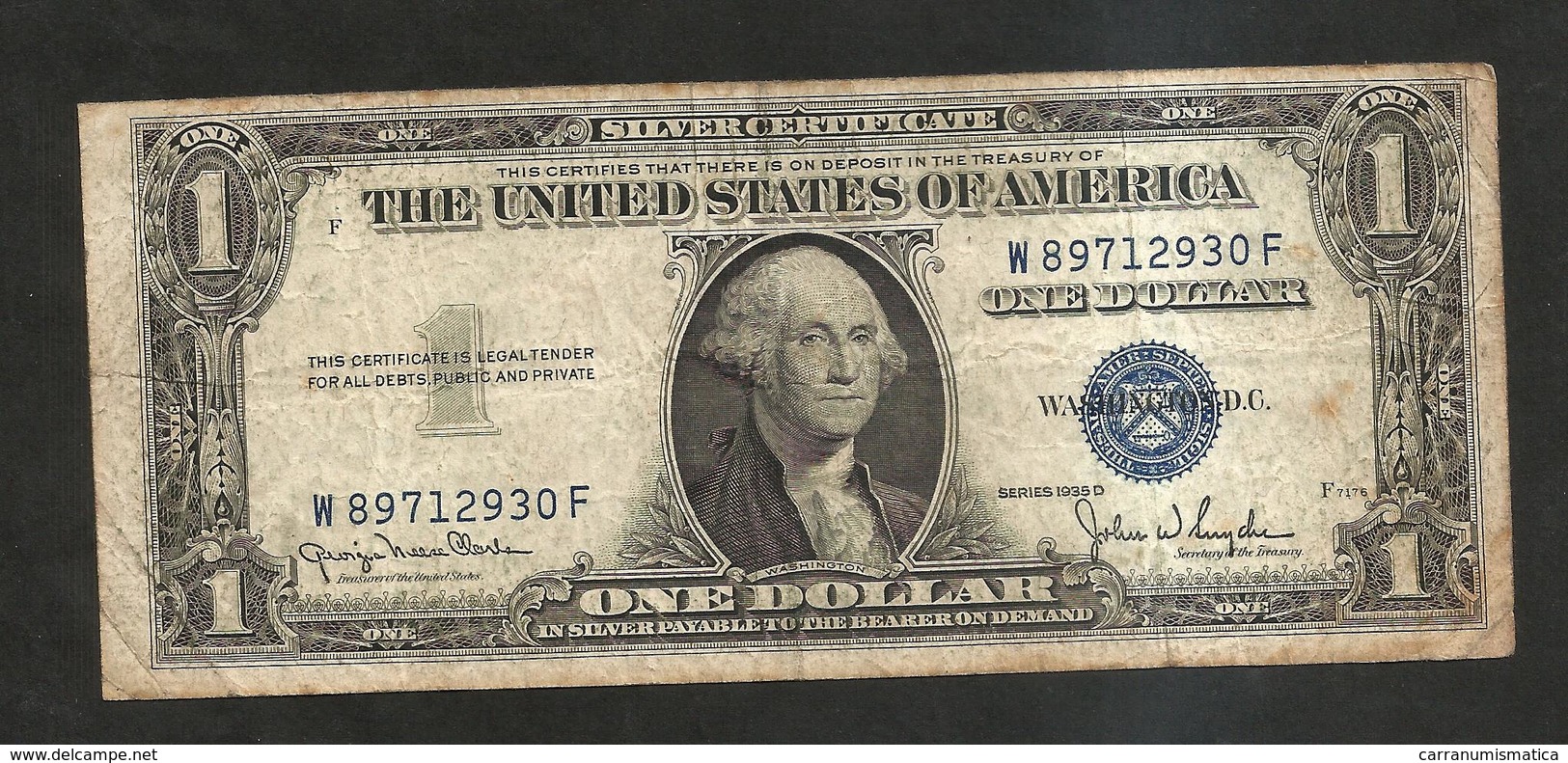 U.S.A. - SILVER CERTIFICATE - 1 DOLLAR (SERIES 1935 D) - Certificati D'Argento (1928-1957)