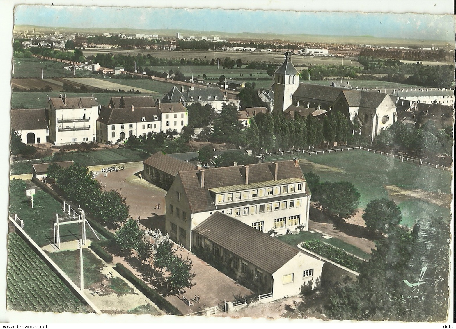 En Avion Au Dessus De... SAINT MARCEL Les CHALON Le Groupe Scolaire Lapie 7 - Autres & Non Classés