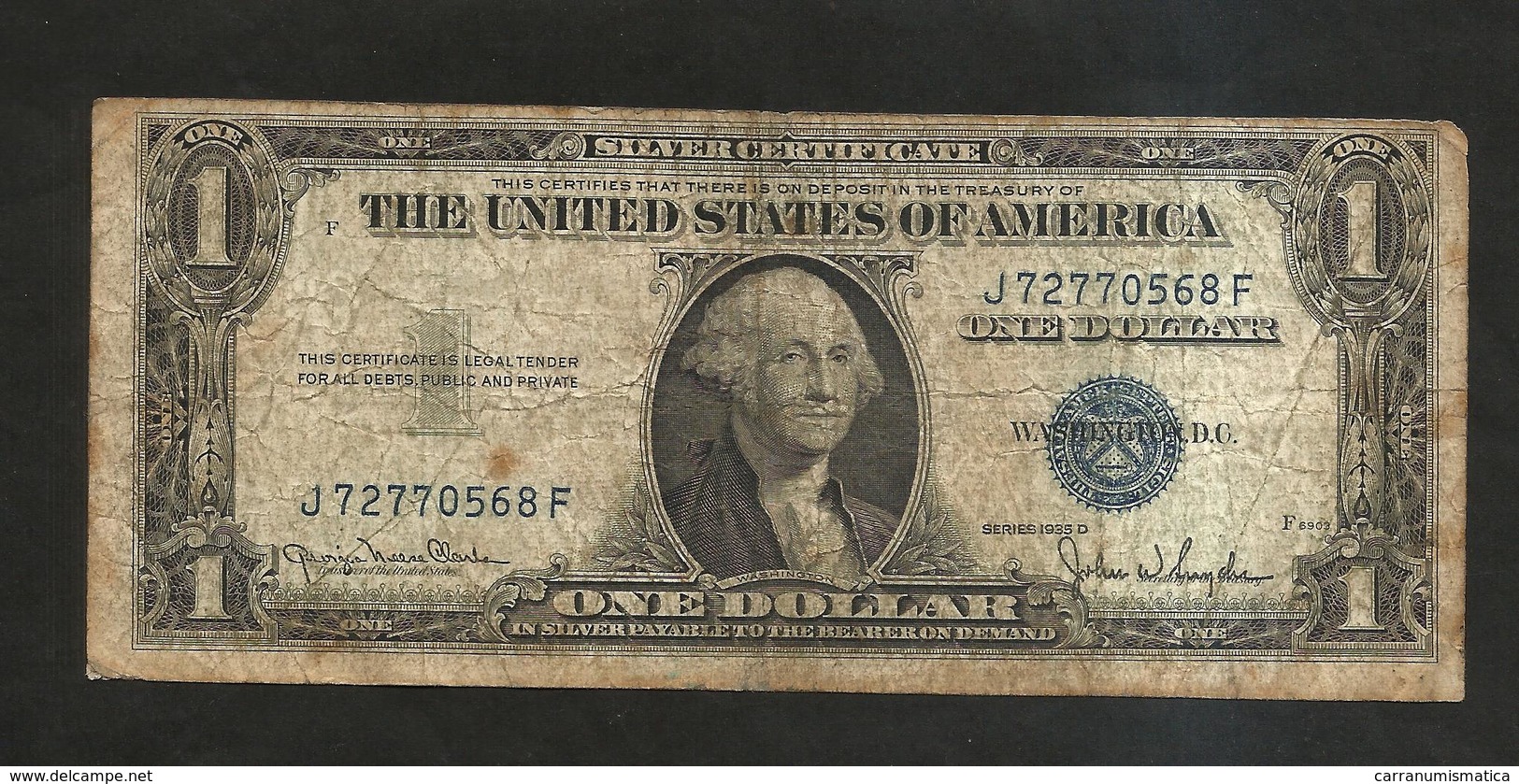 U.S.A. - SILVER CERTIFICATE - 1 DOLLAR (SERIES 1935 D) - Silver Certificates (1928-1957)